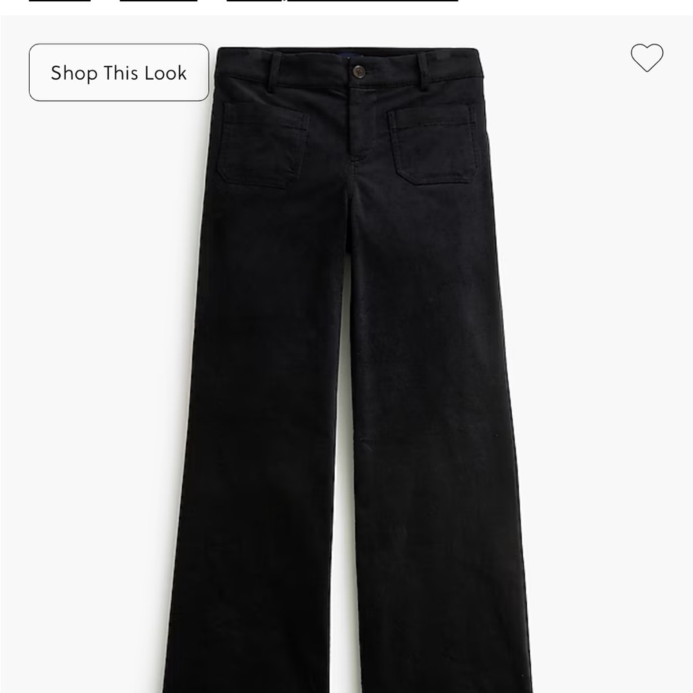 Black J Crew Velvet Women’s  Pants